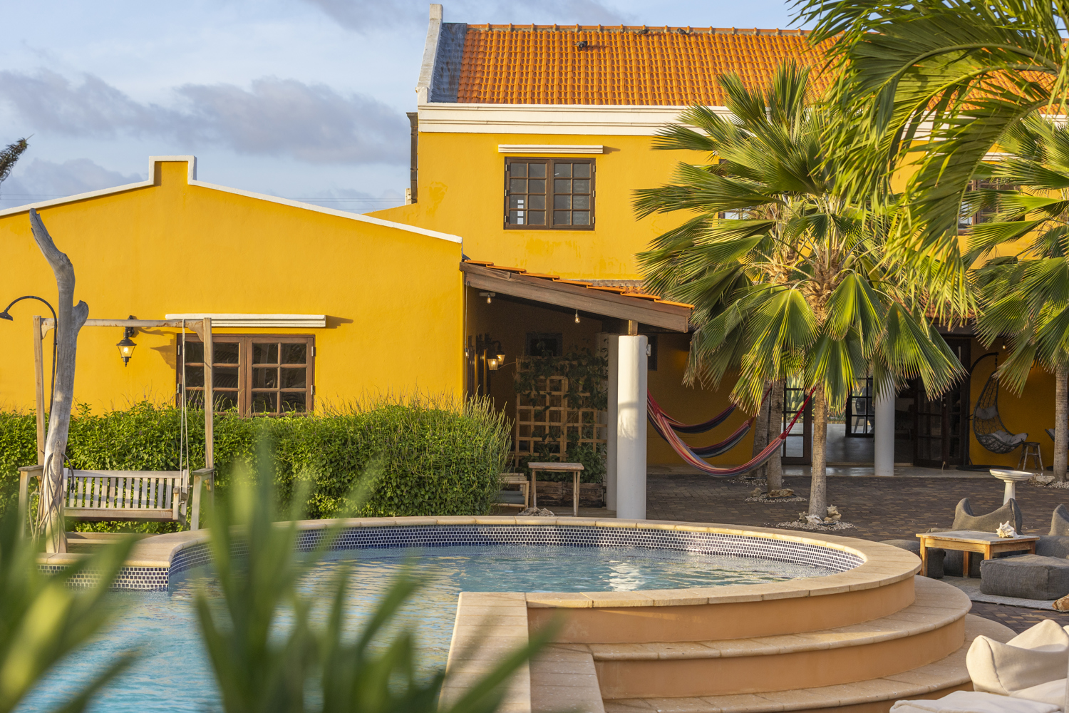 Patio golden hour view