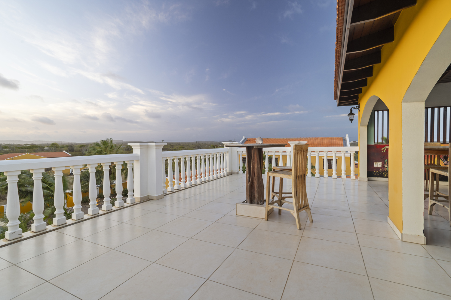 Rooftop with island view