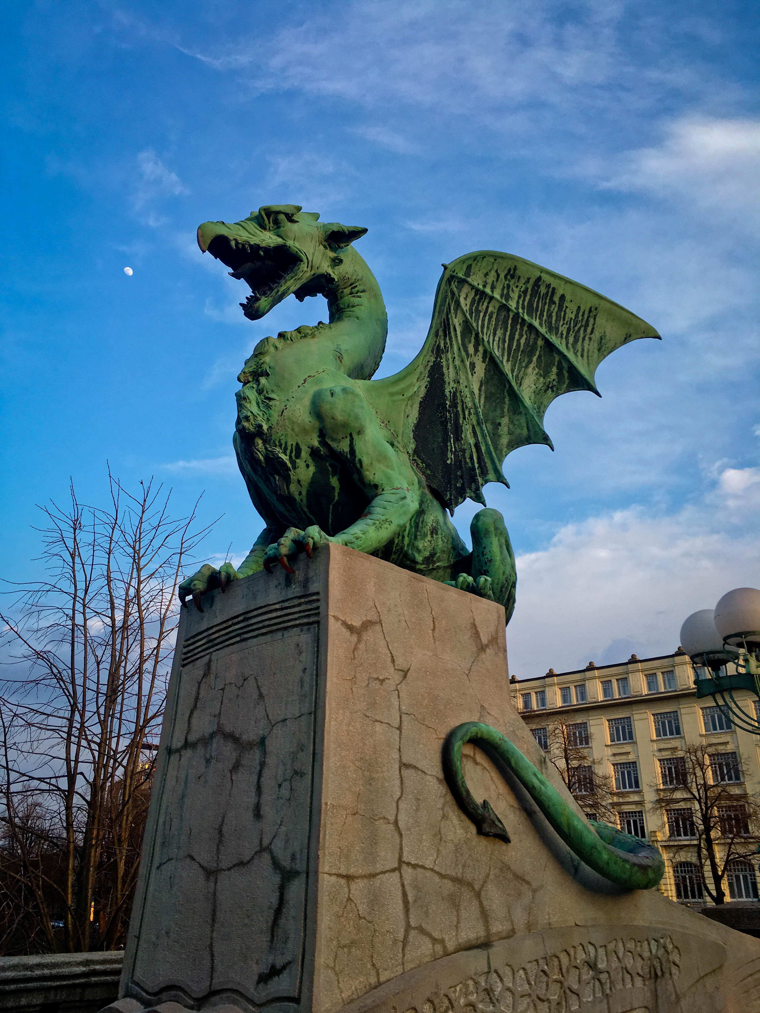 Dragon Bridge in Ljubljana, Slovenia
