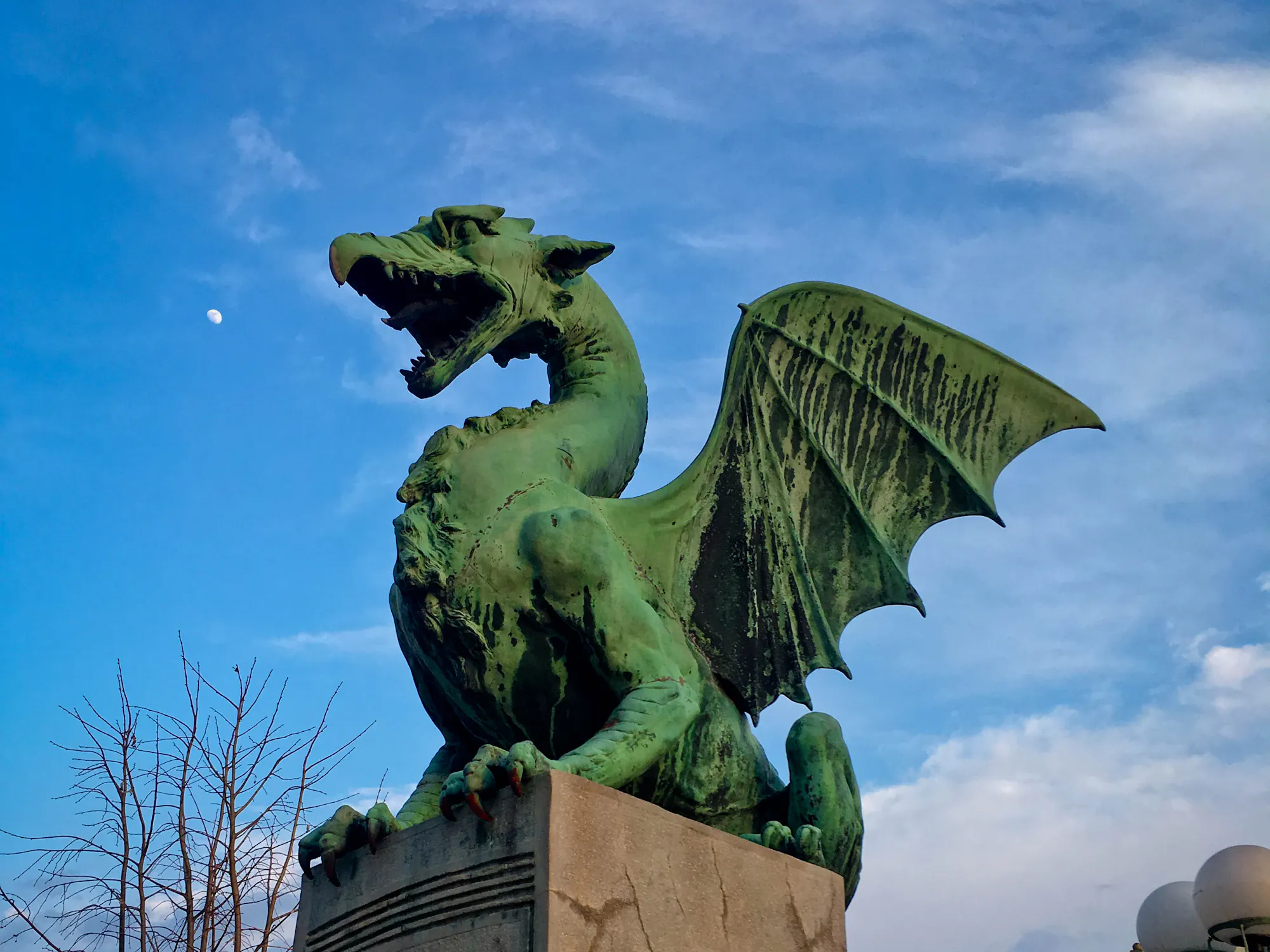 Dragon Bridge in Ljubljana, Slovenia