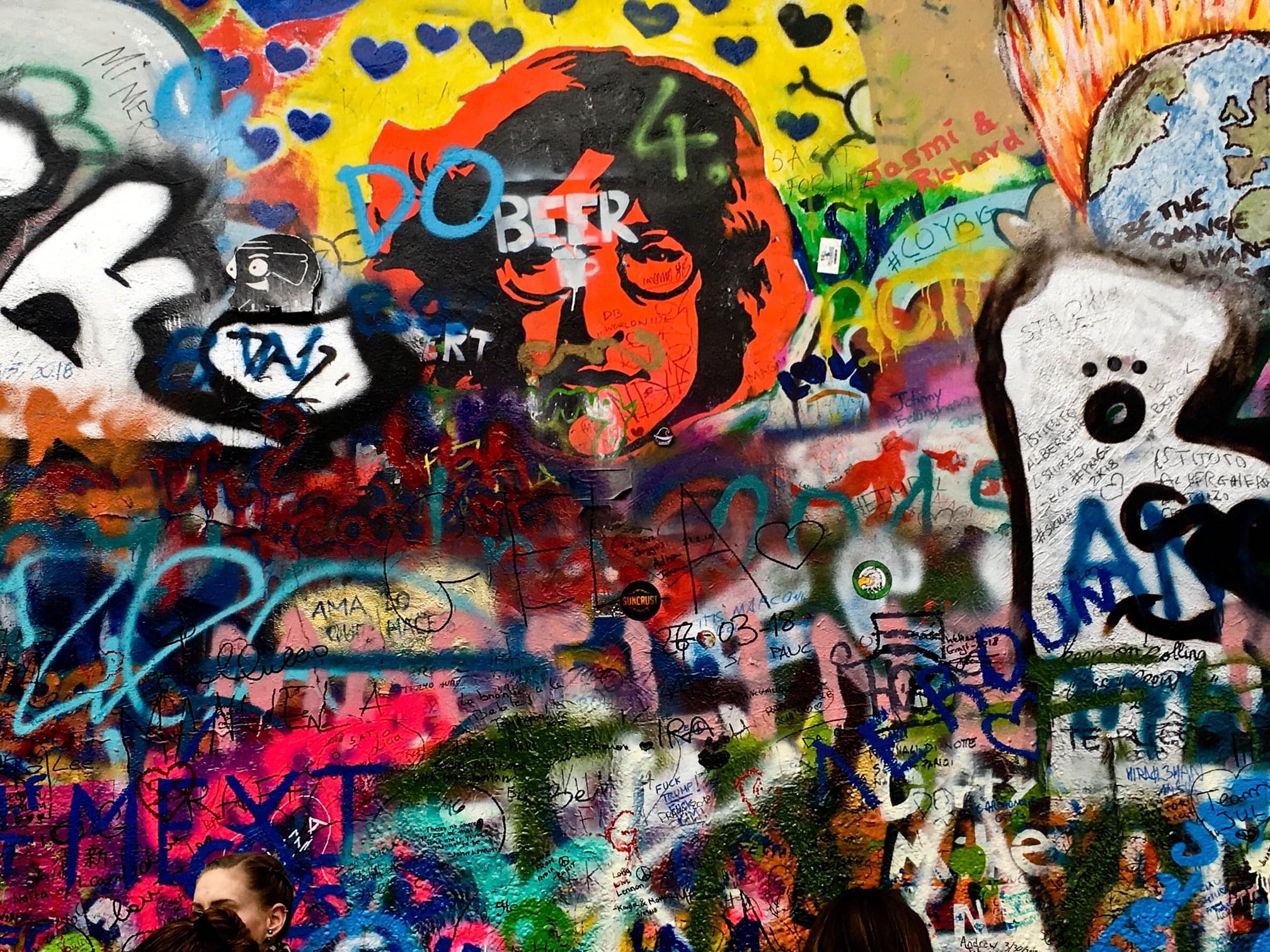 Lennon Wall in Prague Czech Republic