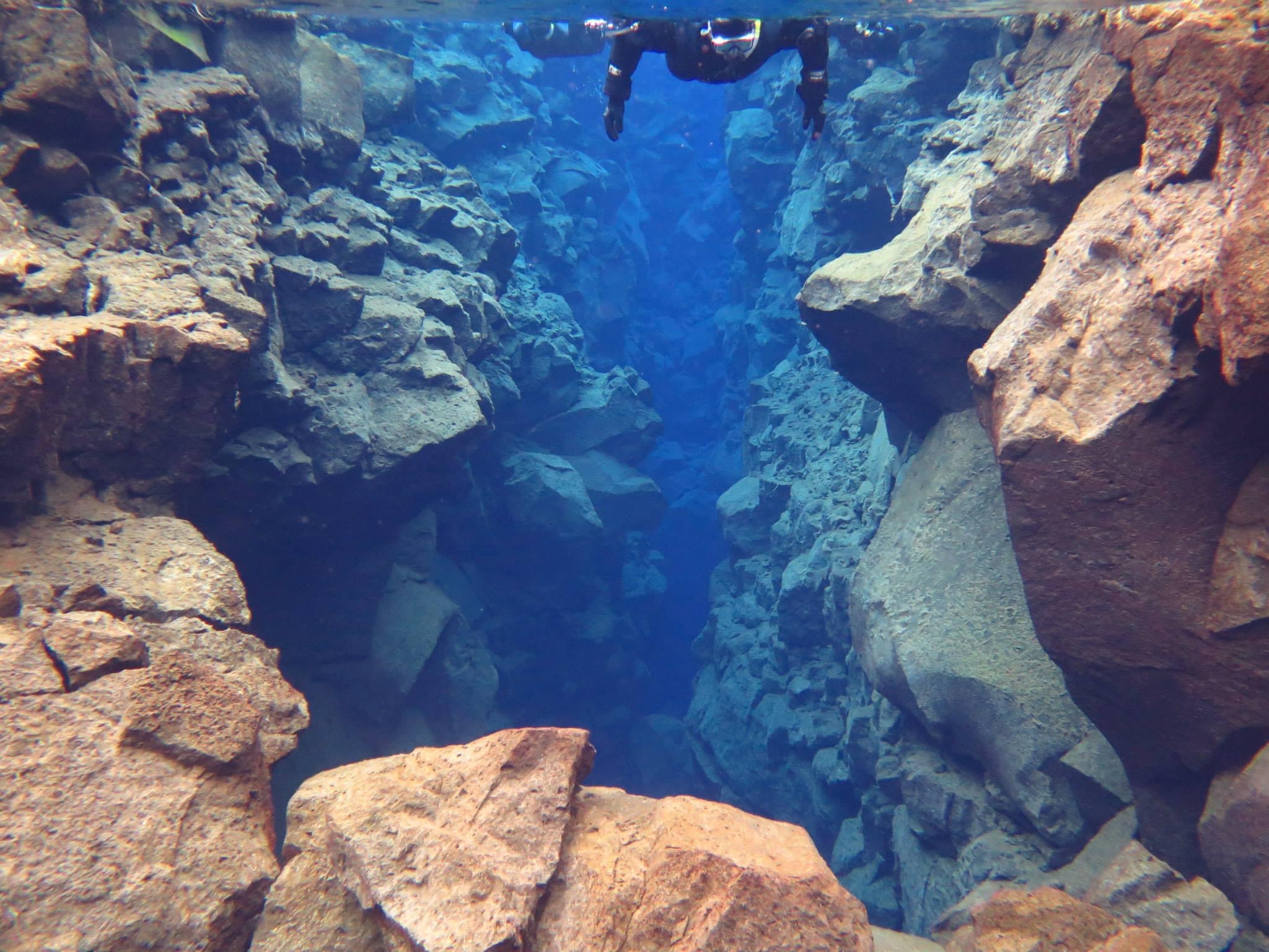 Snorkelling through the Silfra Fissure in Iceland