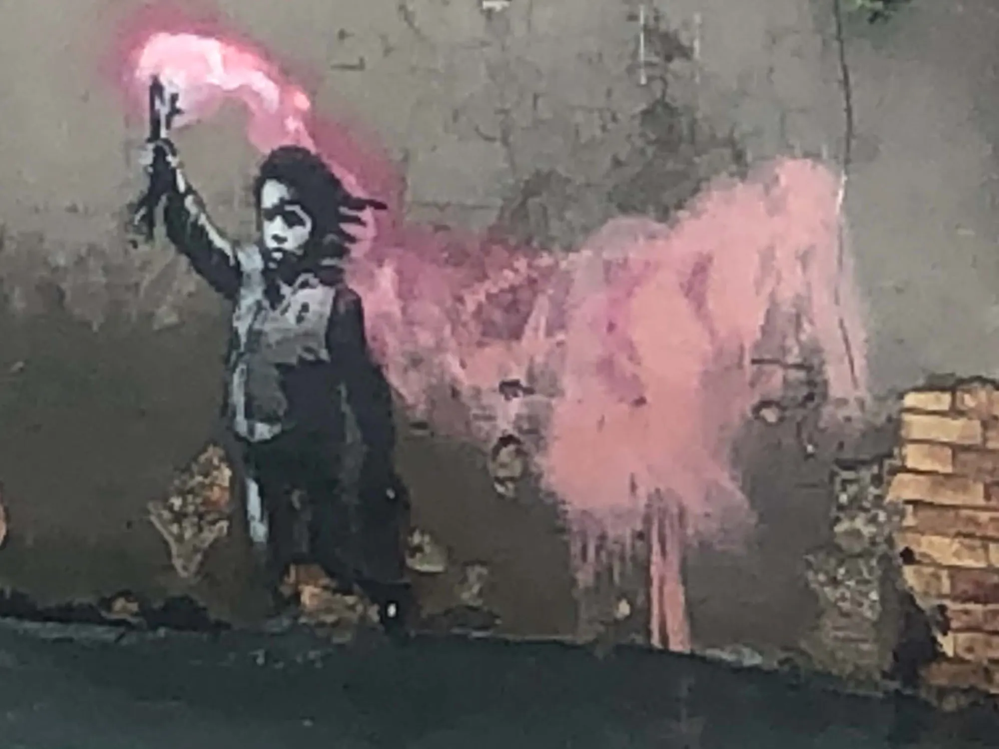 Banksy art print in Venice Italy