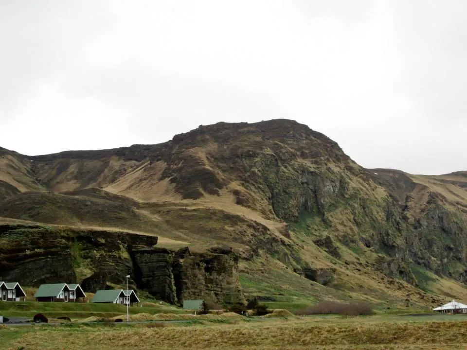 Vik Cottages in Iceland by the mountains