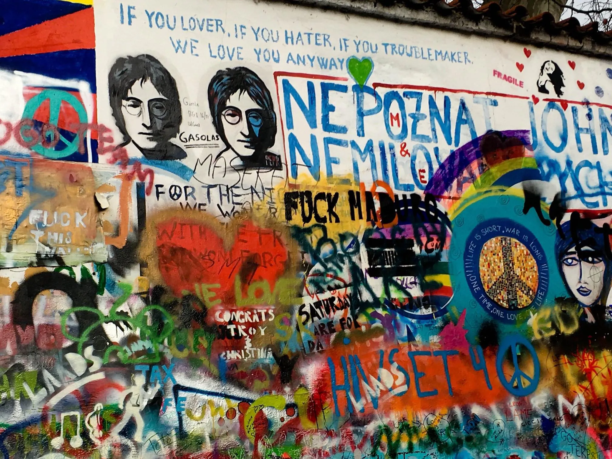 Lennon Wall in Prague Czech Republic