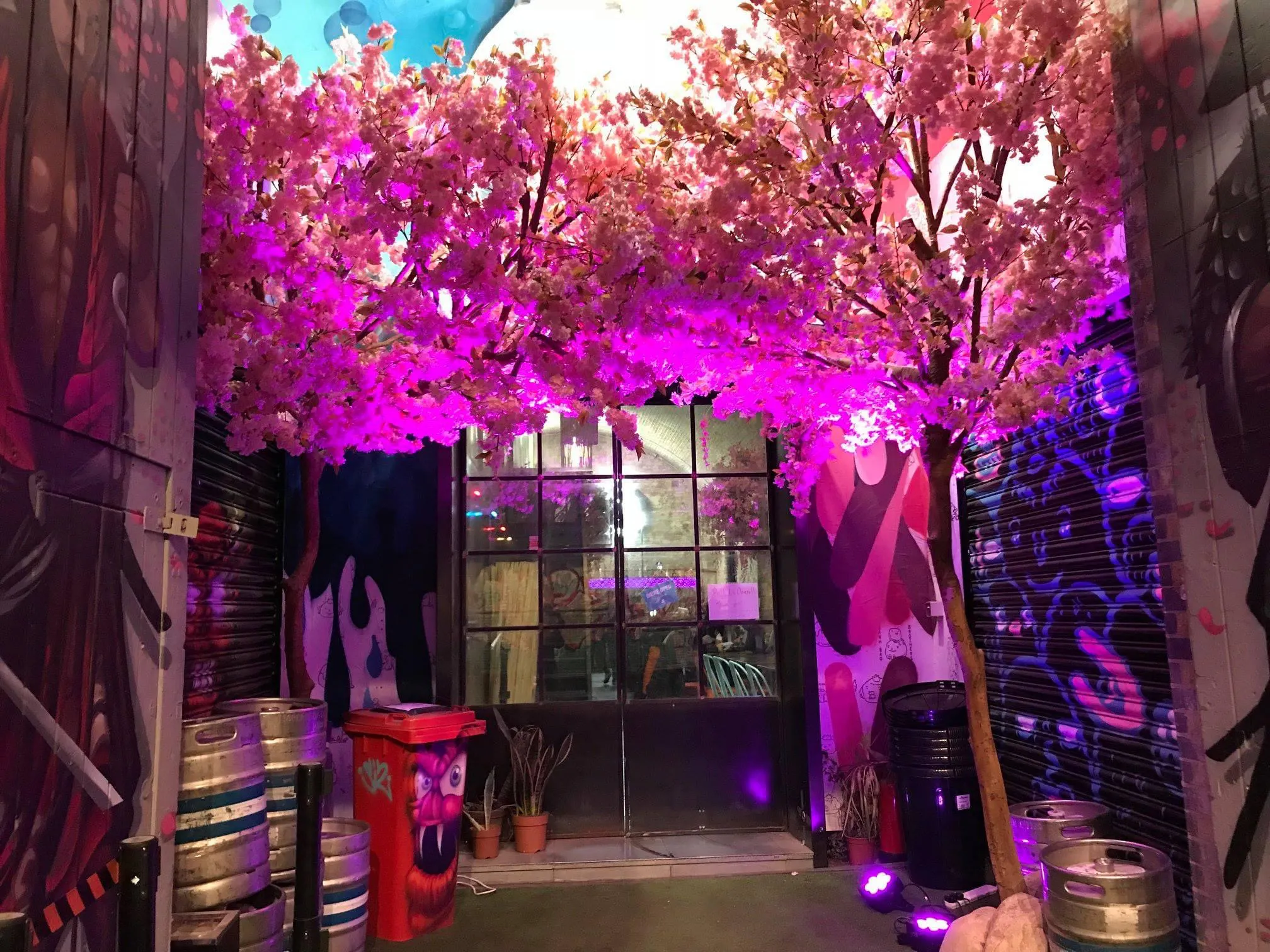 Enjoying lunch at Mamushka in Leake Street Arches in London England