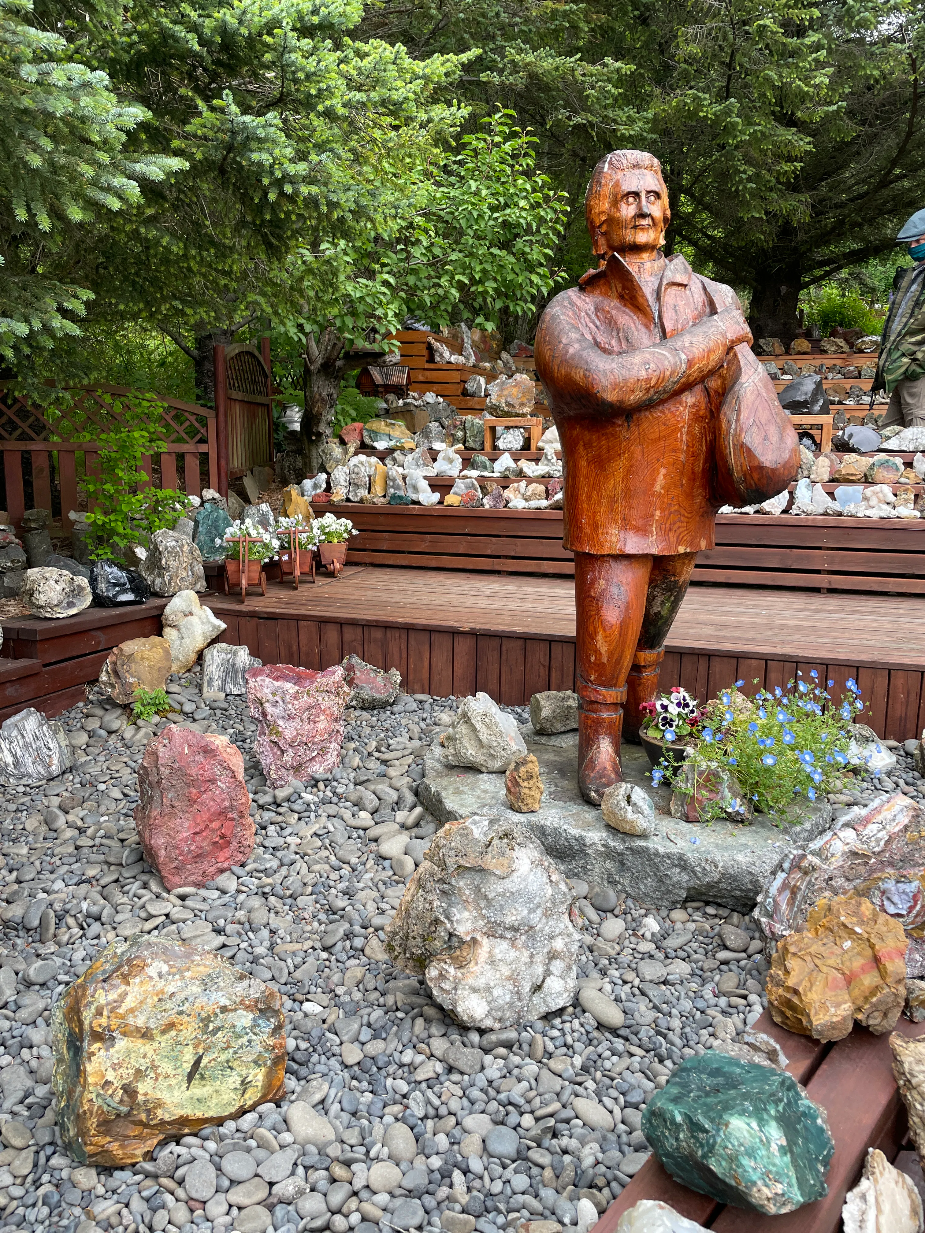 Petra's stone collection in East Iceland