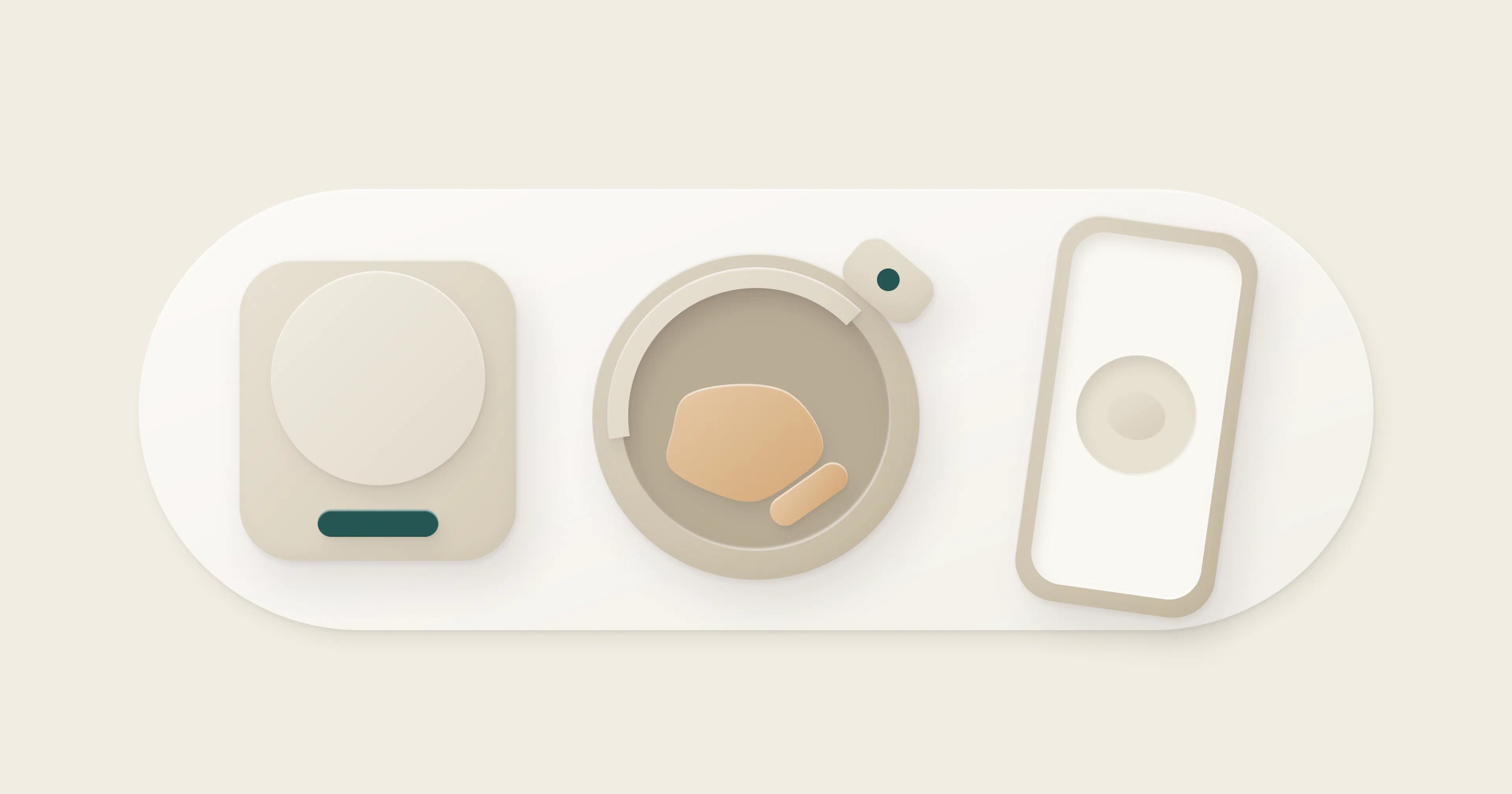 Illustration of three ways to measure: a scale, a waste bin with a camera and a phone.