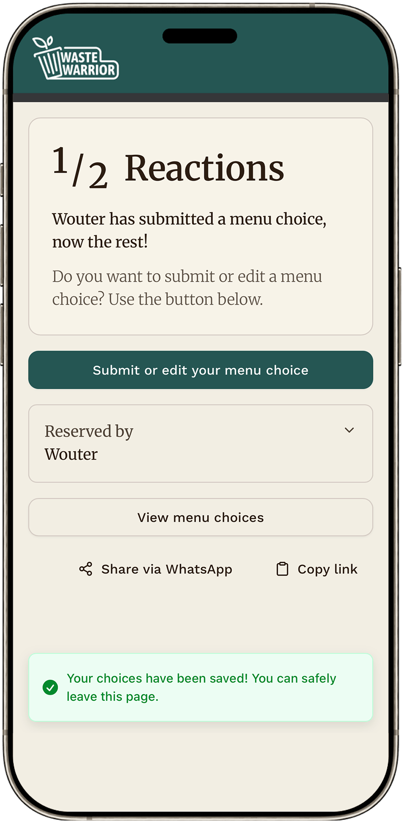 Waste Warrior Choice Confirmed