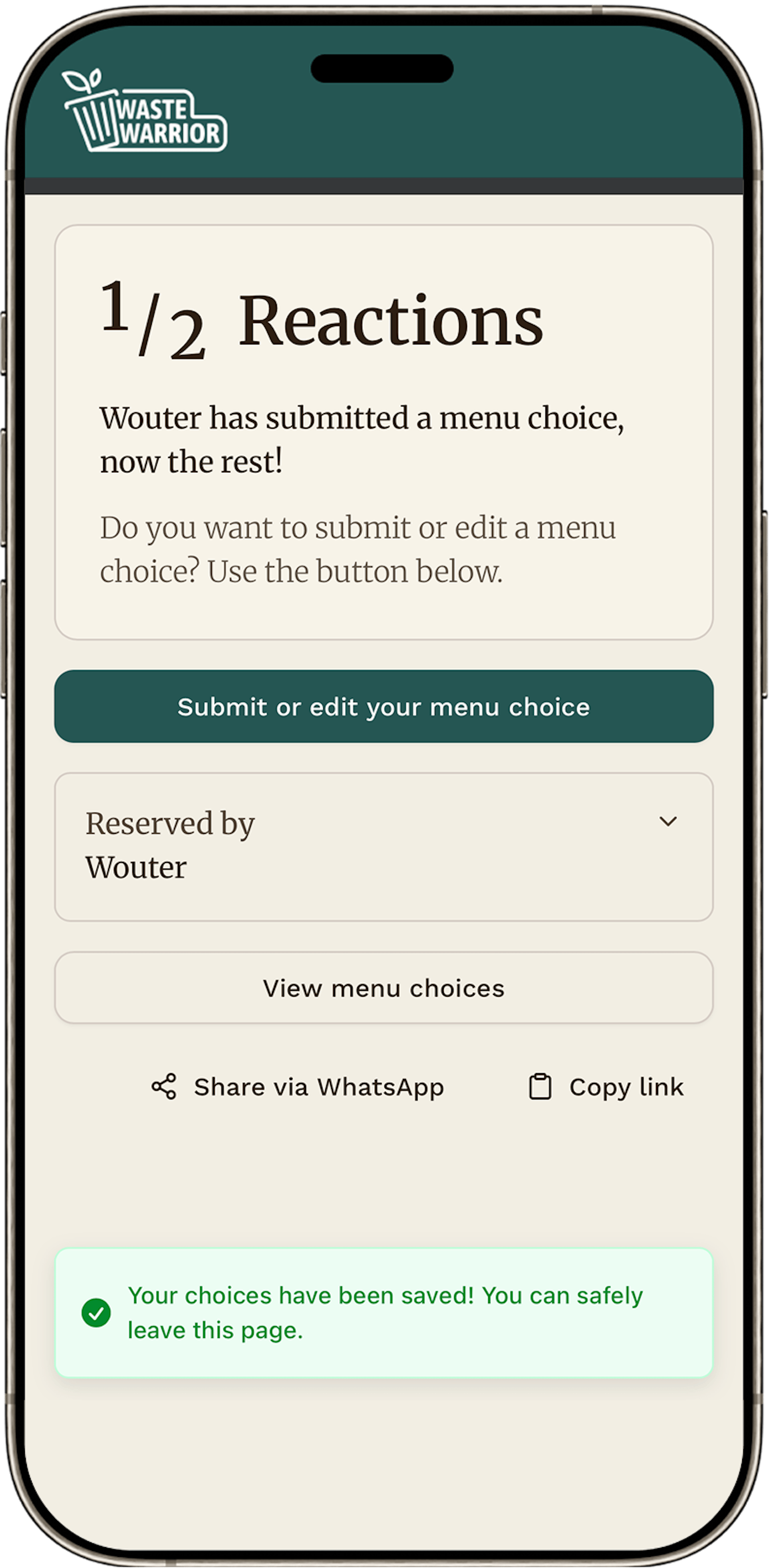 Waste Warrior Choice Confirmed