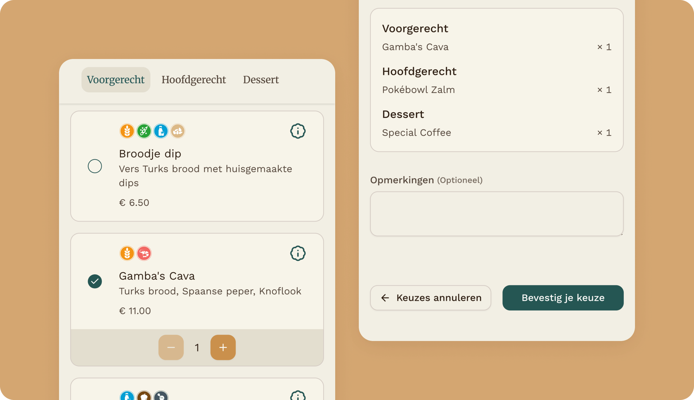 screenshot mobile menu page