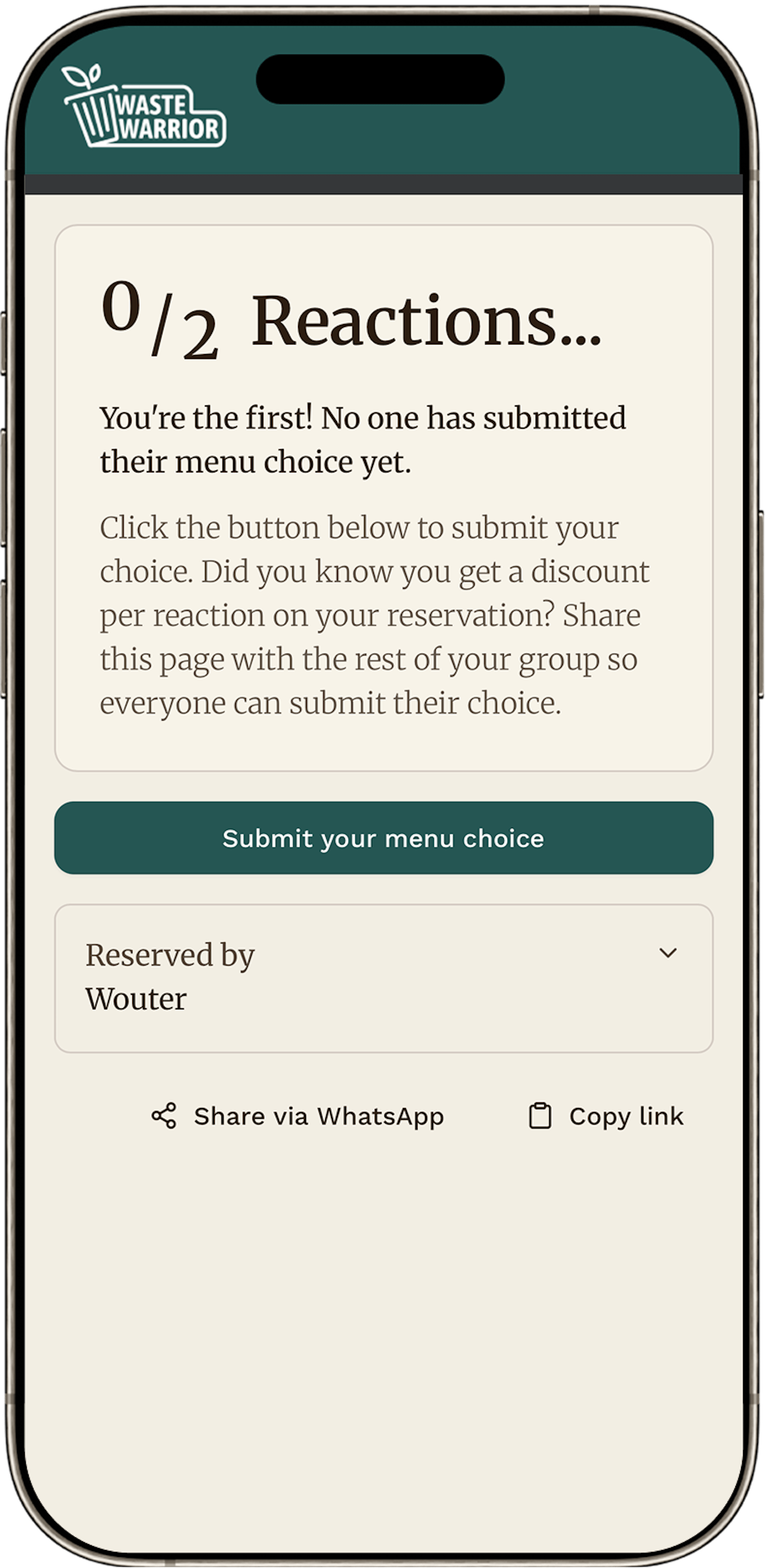 Screenshot of portal
