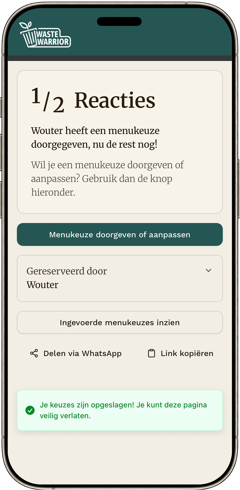 Waste Warrior Keuze Bevestigd