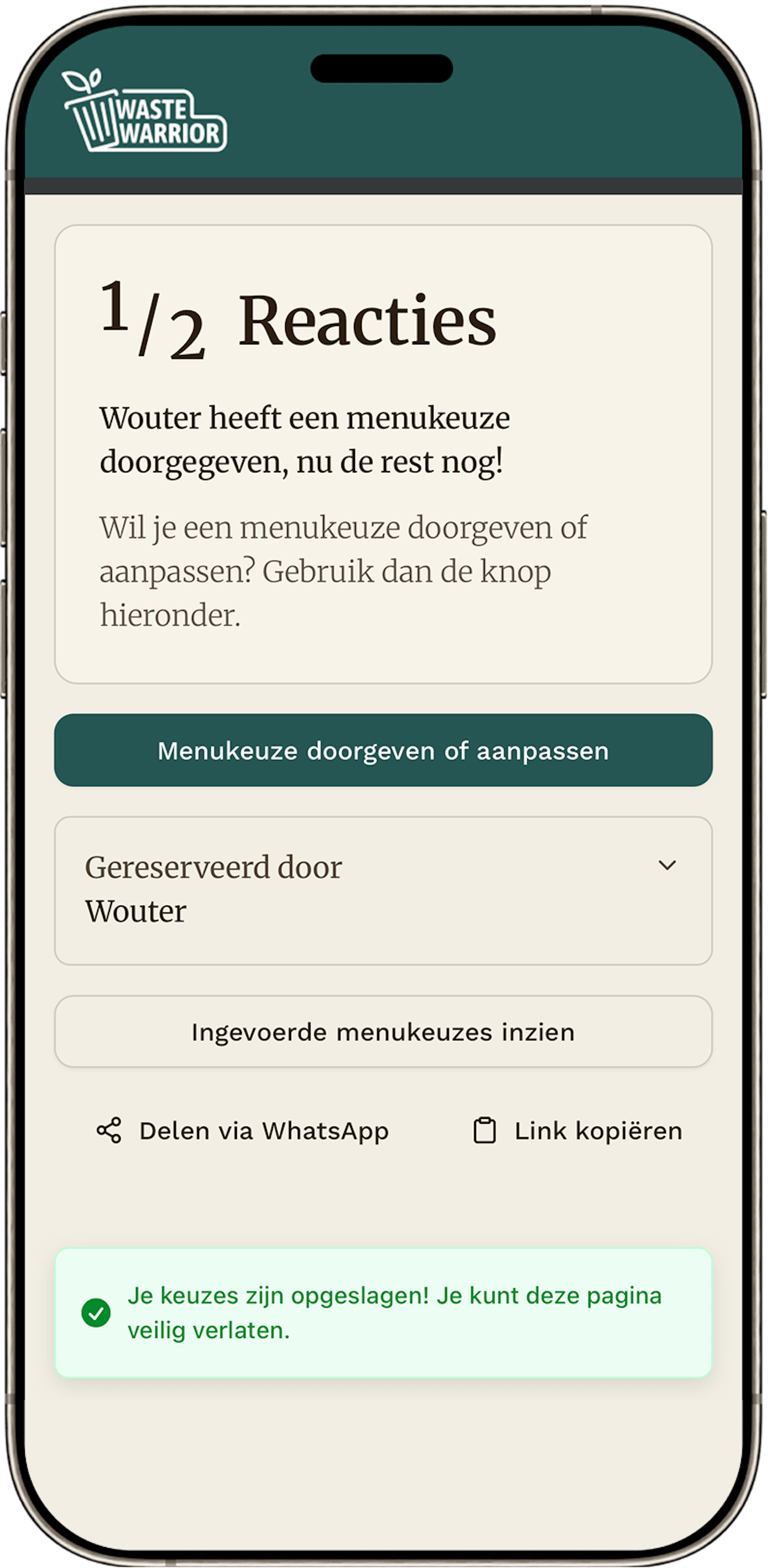 Waste Warrior Keuze Bevestigd