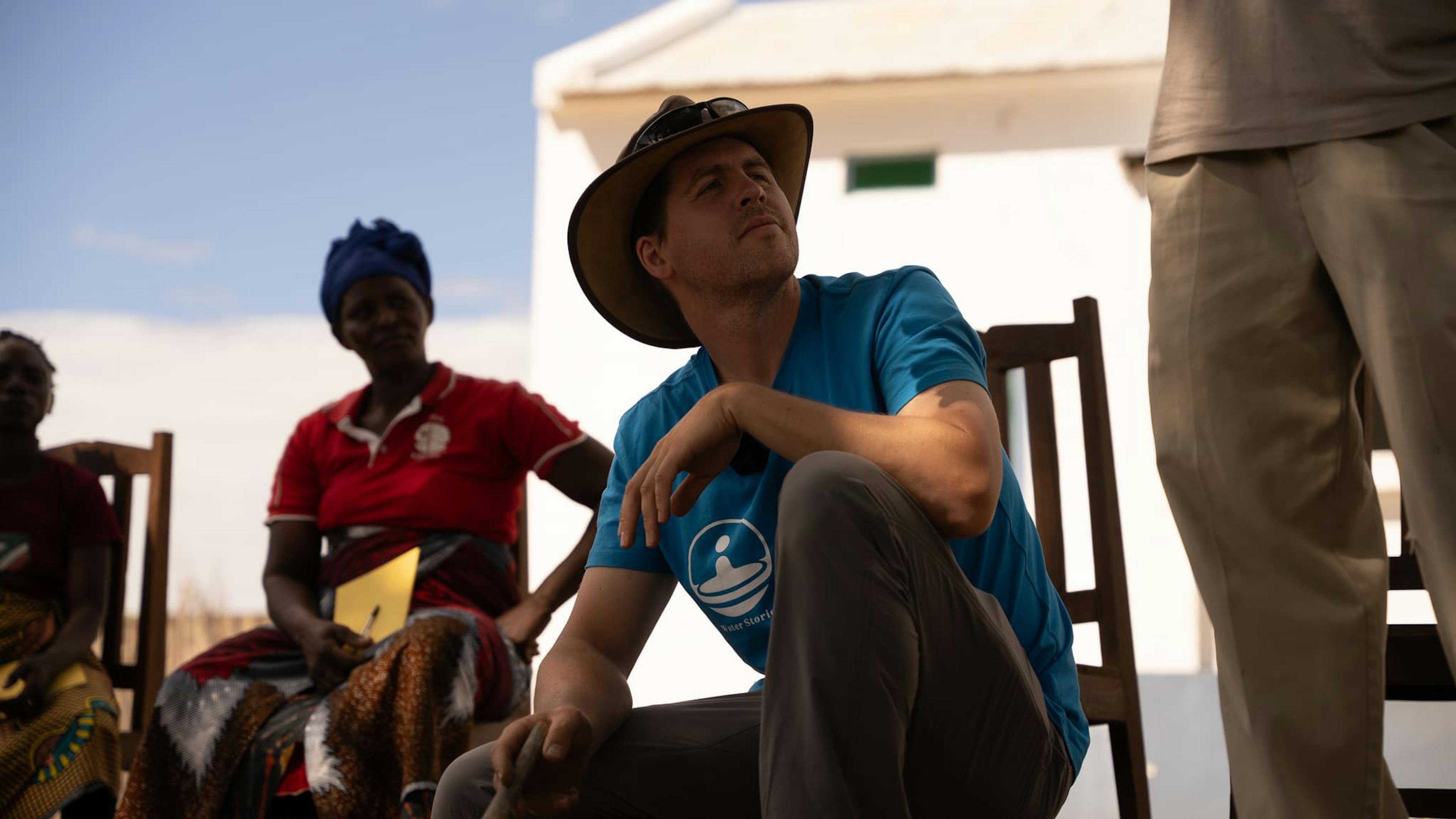 Zach Weiss absorbs guidance from community members in Mozambique