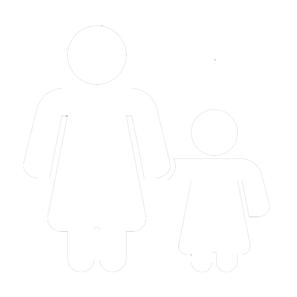 An icon of a child and an adult holding hands