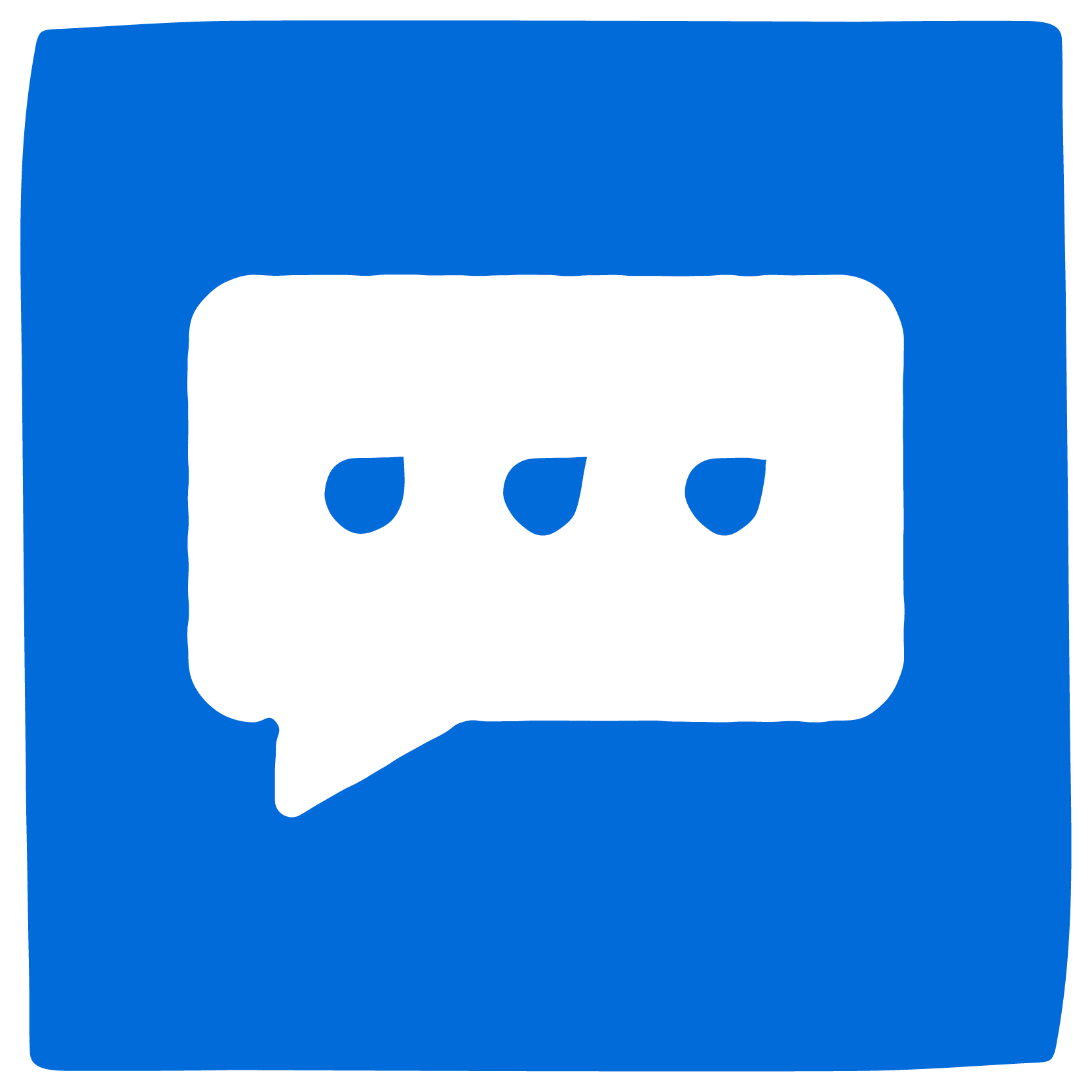 Speech bubble icon.