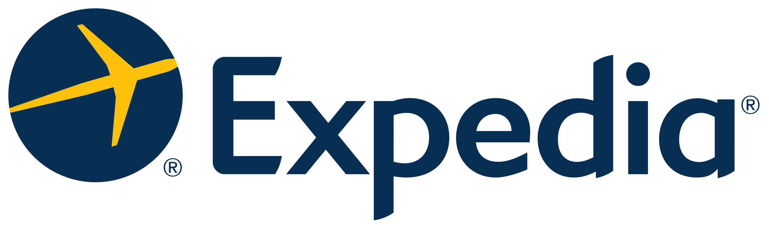 In the image -  Expedia logo