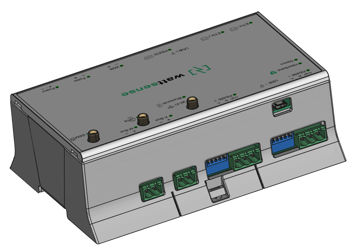 Vue 3D arrière de la box Wattsense