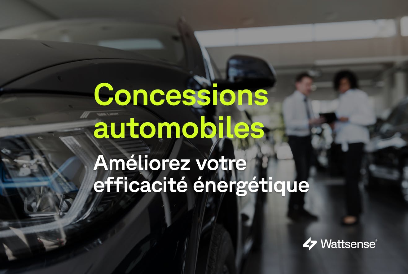 Illustration d'une concession automobile équipée d'un système de Gestion Technique de Bâtiment (GTB), permettant d'optimiser la gestion énergétique, réduire les consommations d'énergie et améliorer le confort des espaces de vente et d'ateliers.