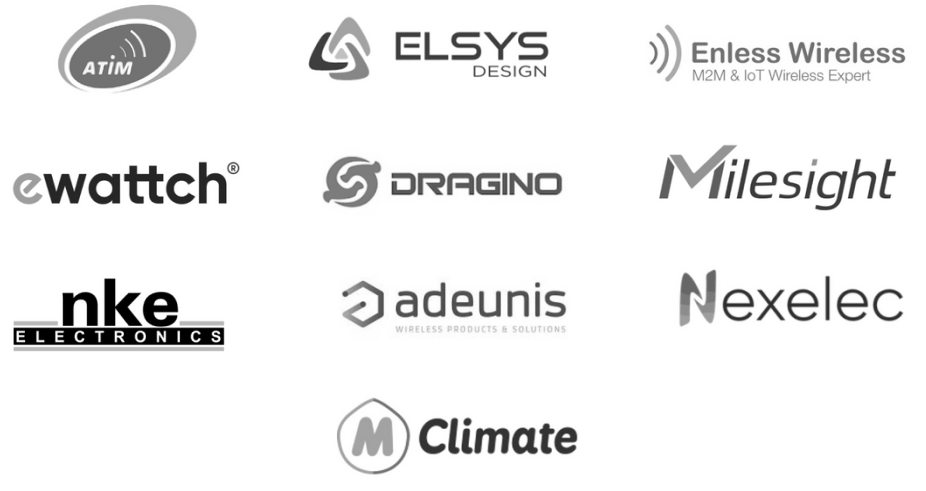 brands of LoRaWAN devices decoded by Wattsense