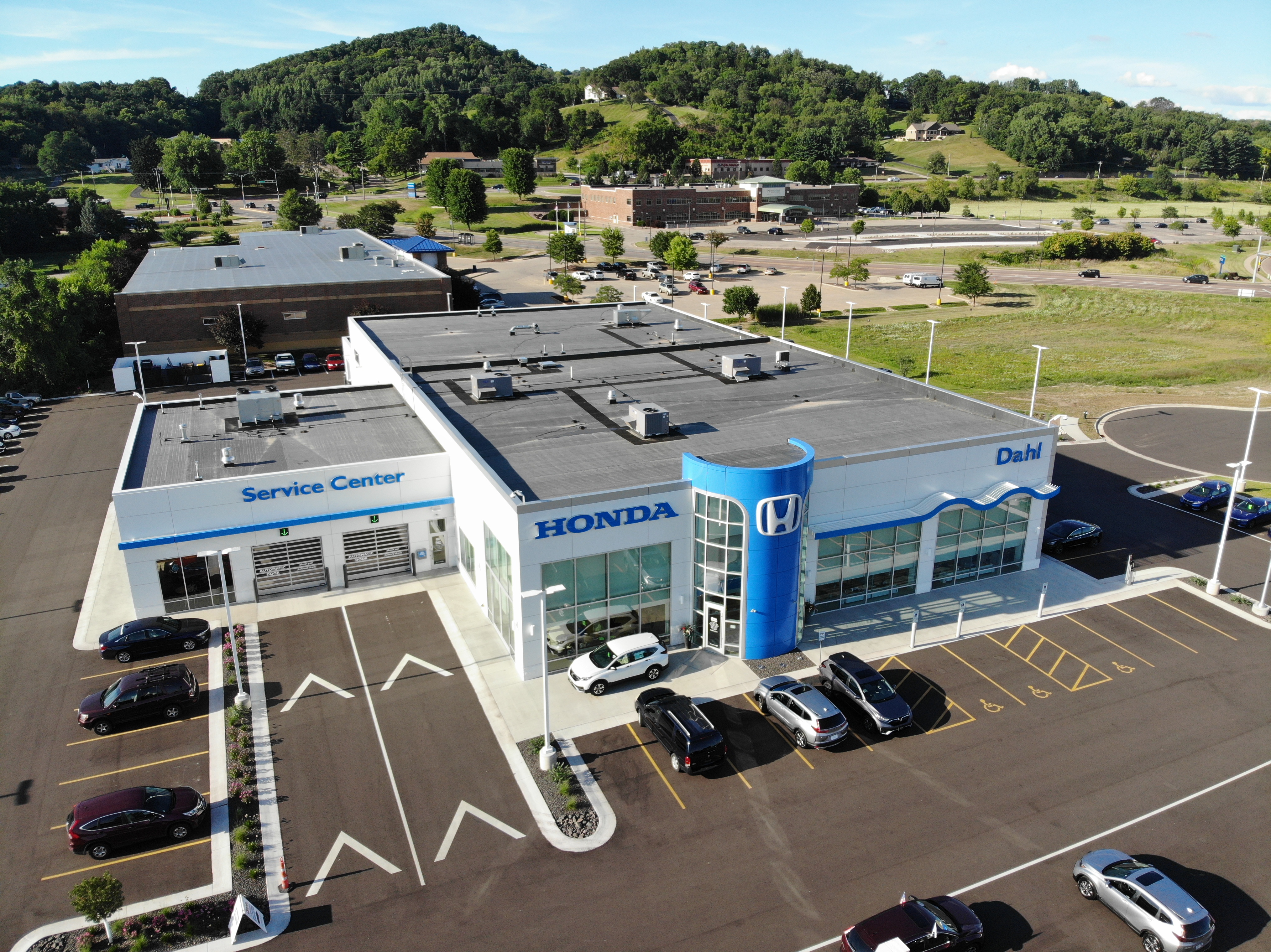 Retail Dahl Toyota Dahl Subaru Dahl Subaru, La Crosse, WI - Aerial 