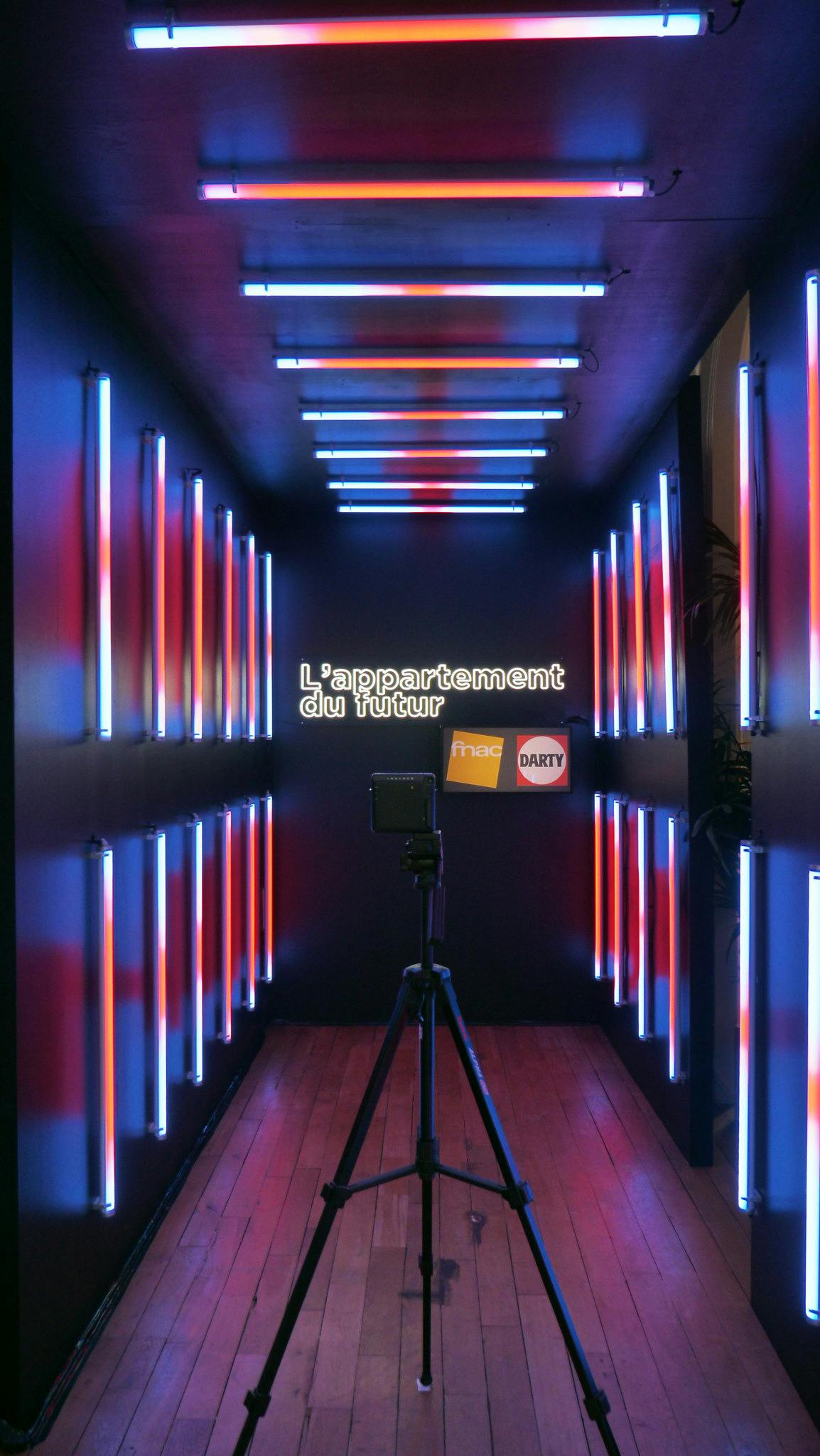 installation photocall pour l'appartement du futur fnac darty