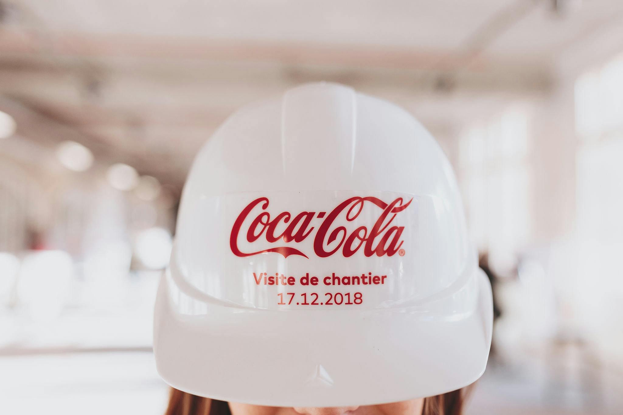 casque floqué pour le dîner de chantier du Coca-Cola Street Food Market