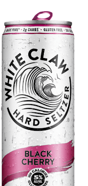 White Claw® Hard Seltzer. The caption reads "The original wave of hard seltzer."		