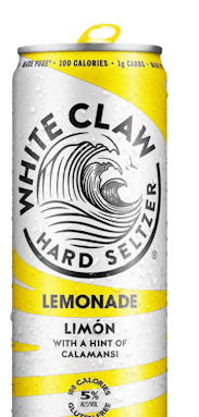 White Claw® Refreshr Lemonade Hard Seltzer. El texto en la imagen dice: "Limonada reinventada".