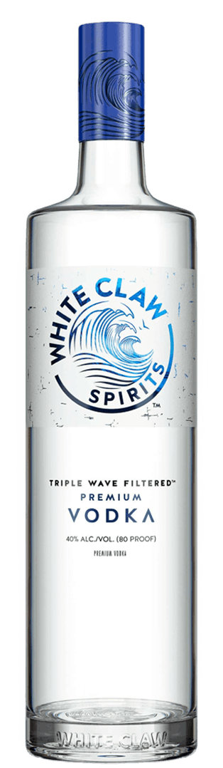 White Claw™ Premium Vodka. The bottle rotates to focus on different elements. 		