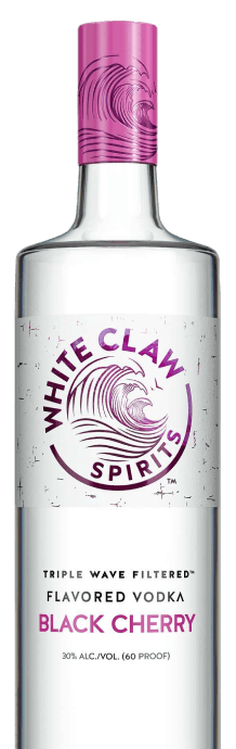 WHITE CLAW™ Flavored Vodka Piña con la imagen de una ola a la derecha de la botella. 		