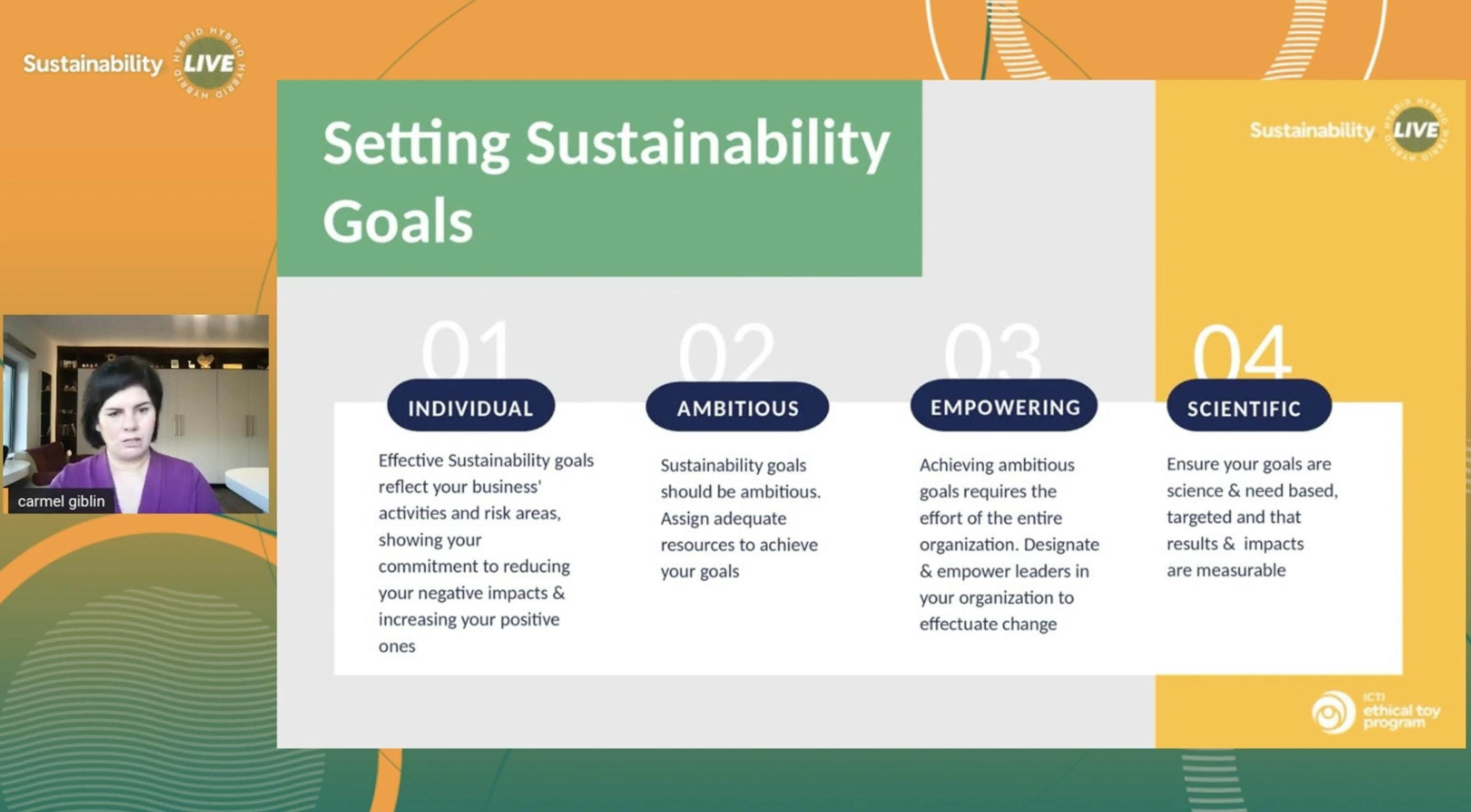Steps to set sustainability goals 