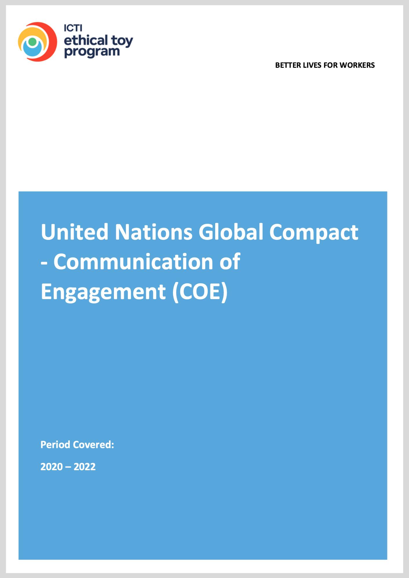 United Nations Global Compact - Communication of Engagement (COE)