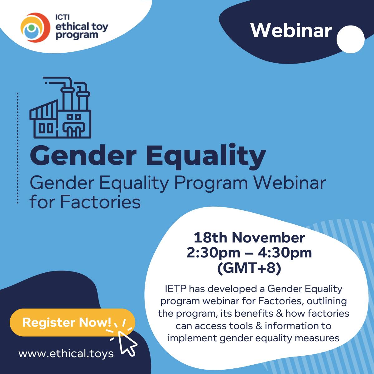 Gender Equality Program Webinar for Factories