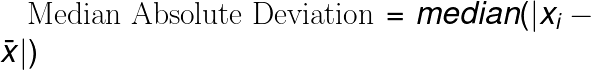 Median absolute deviation