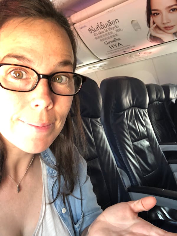 A half empty plane ride to Thailand 