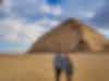 Jon, Laura, and H in front of the Bent Pyramid