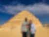 Laura, Jon, and H in front of the Step Pyramid