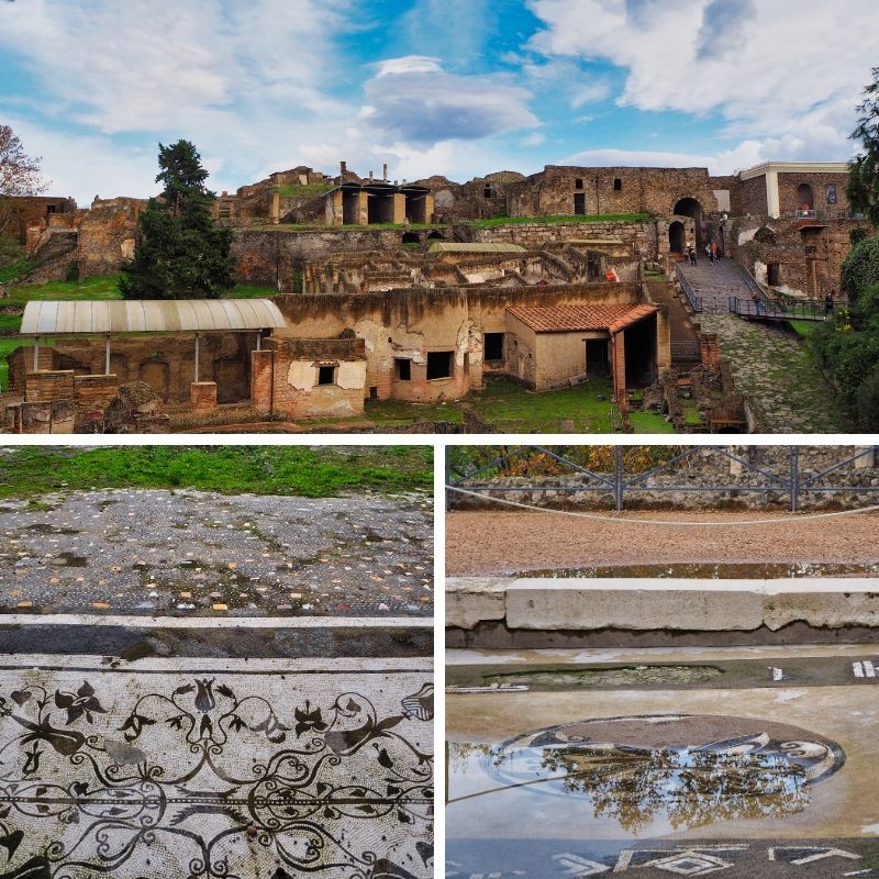 Pompeii entry and mosaics