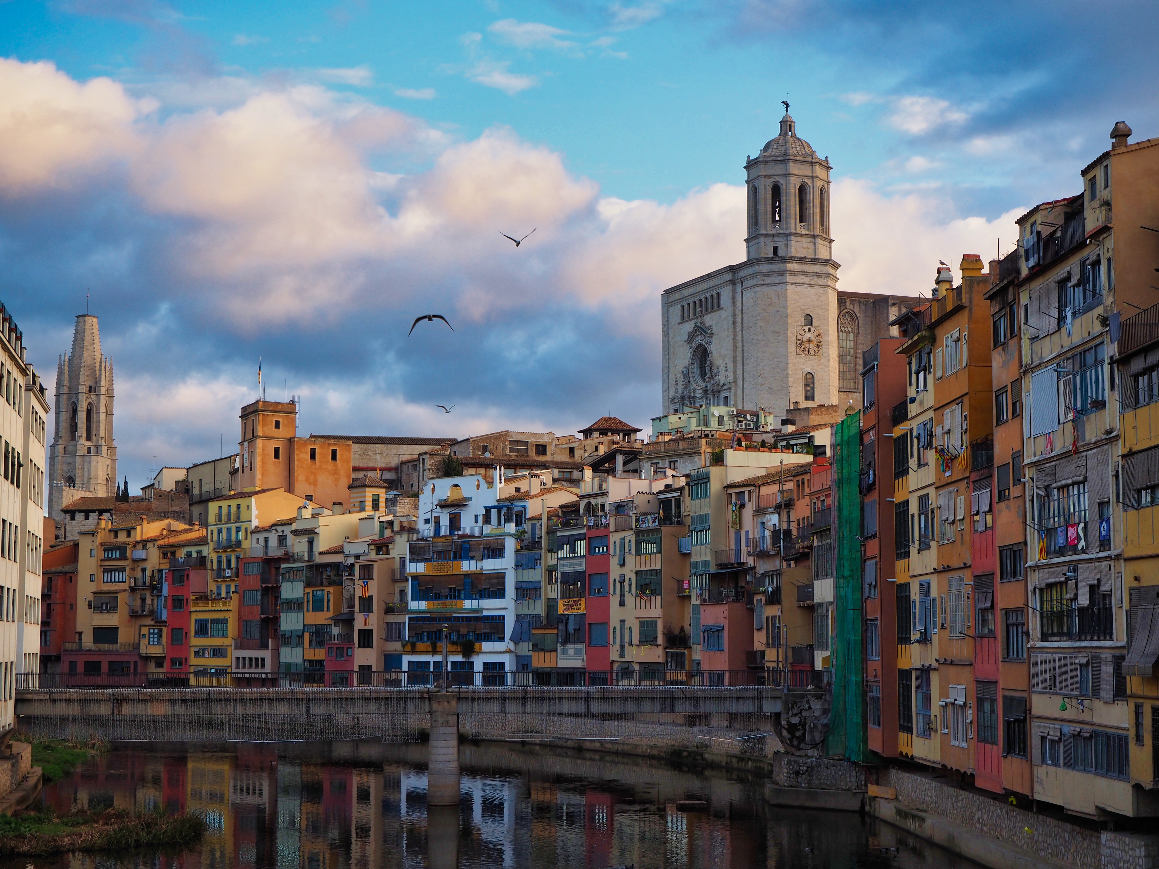 Cathedral of Girona overlooking the Onyar River