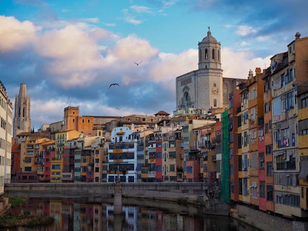 Cathedral of Girona overlooking the Onyar River