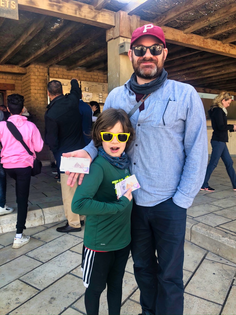 H and Jon with pyramid tickets in hand