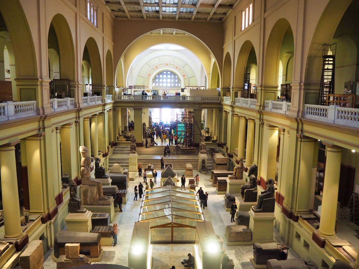 The main hall of the Egyptian Museum