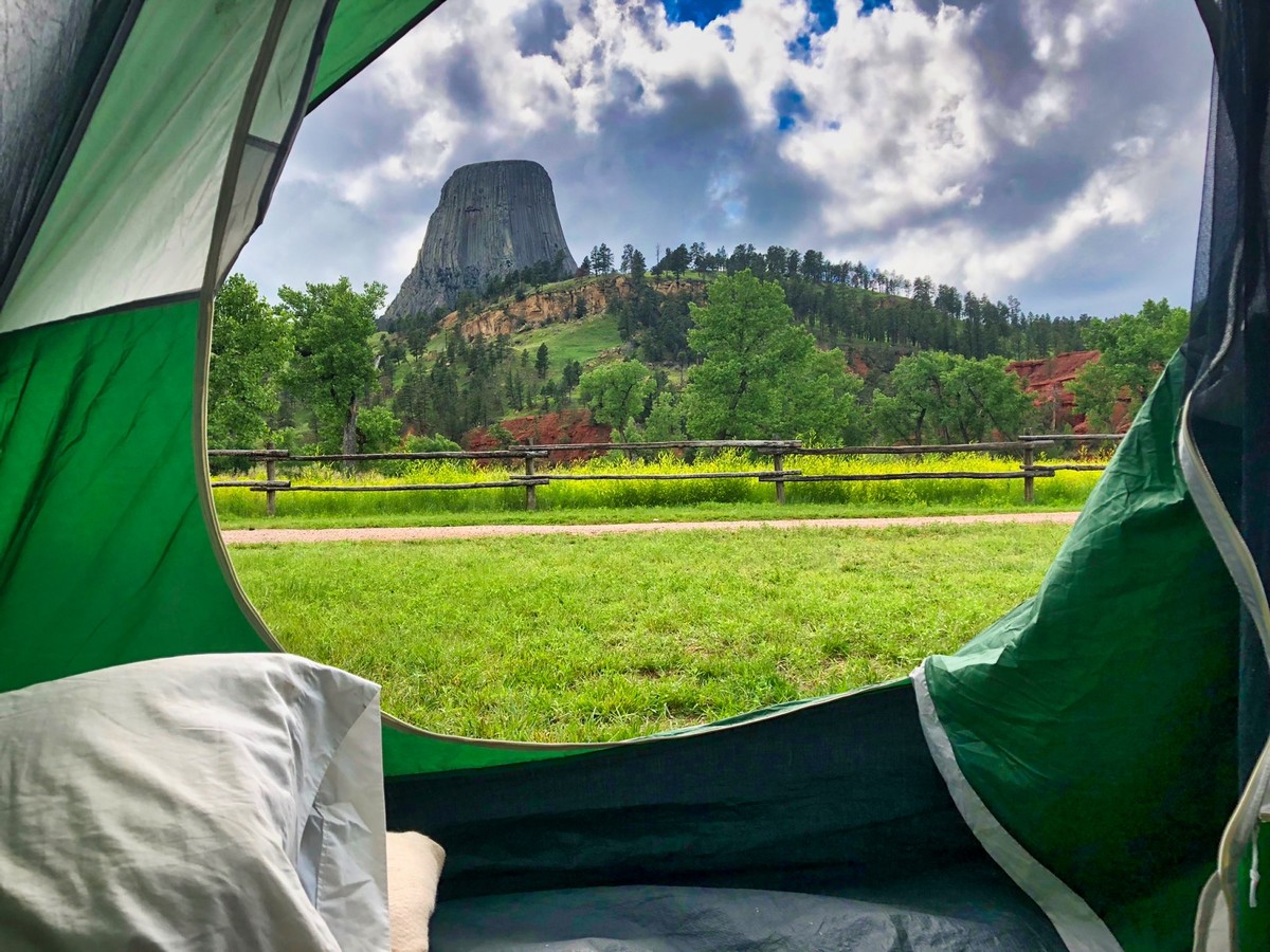 Devils Tower from tent
