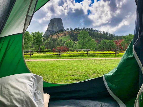 Devils Tower from tent