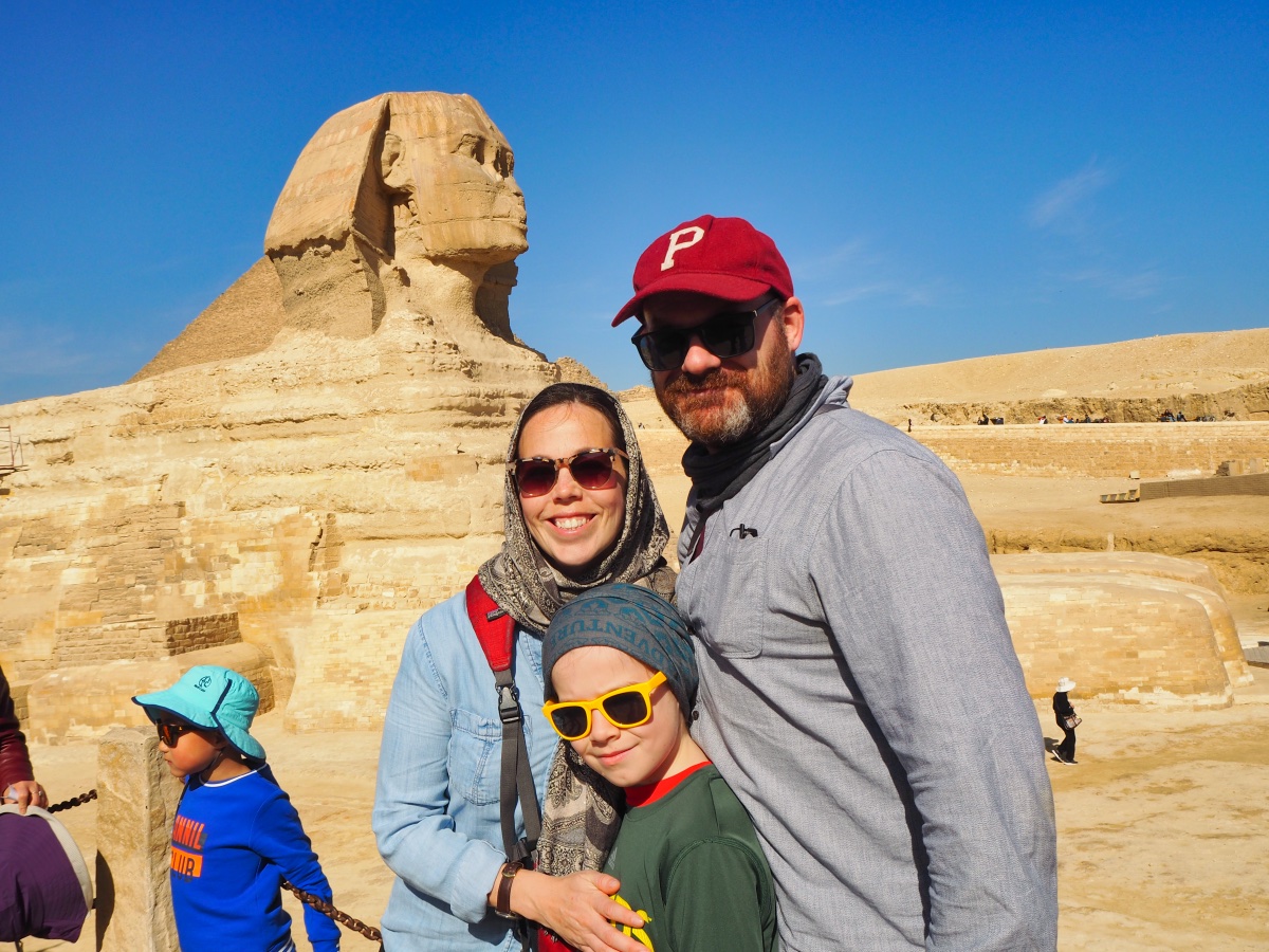 Randalls in front of the Sphinx