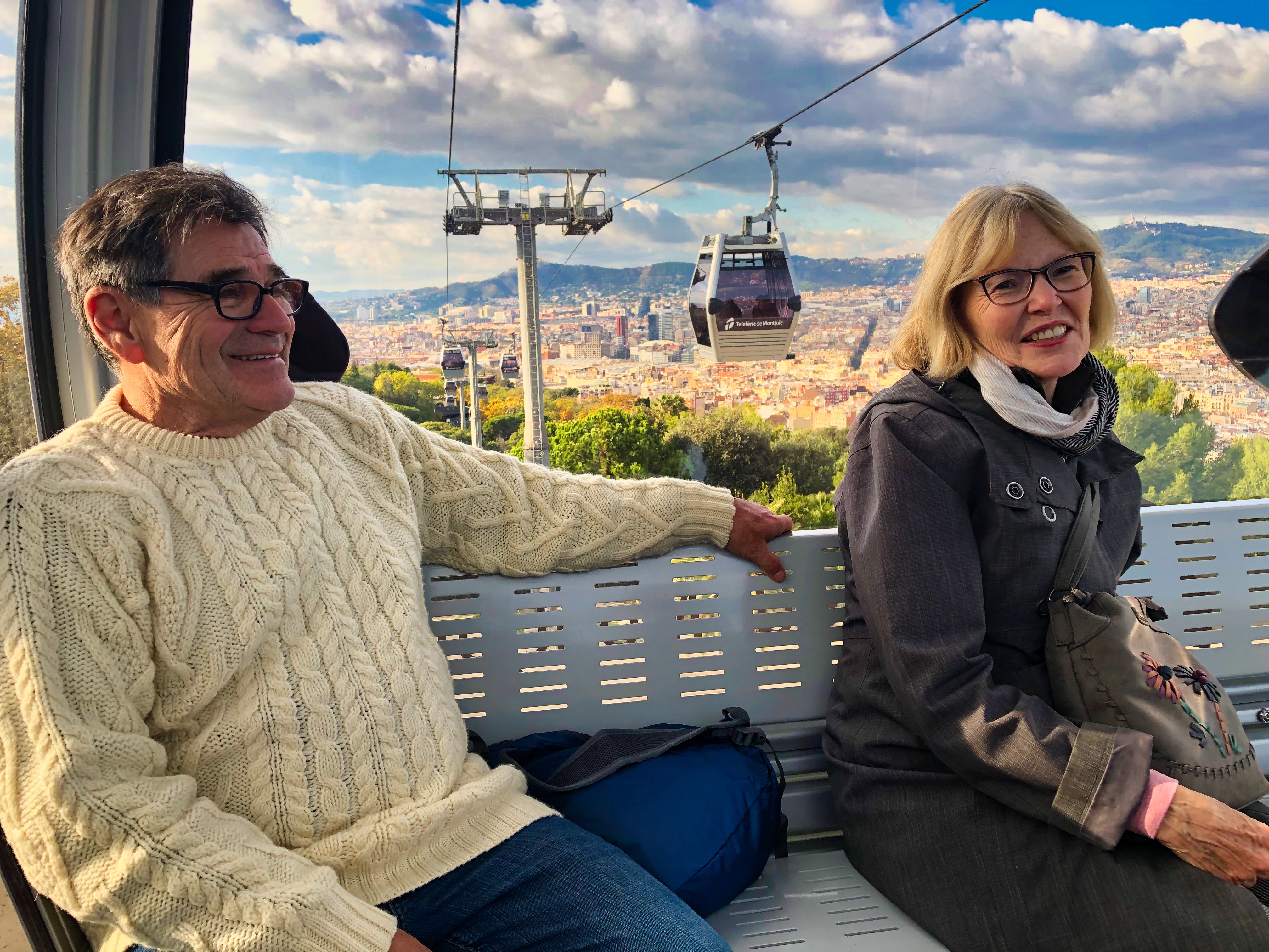 Parents on the gondola