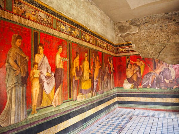 Roman frescos in Villa Dei Mistiri