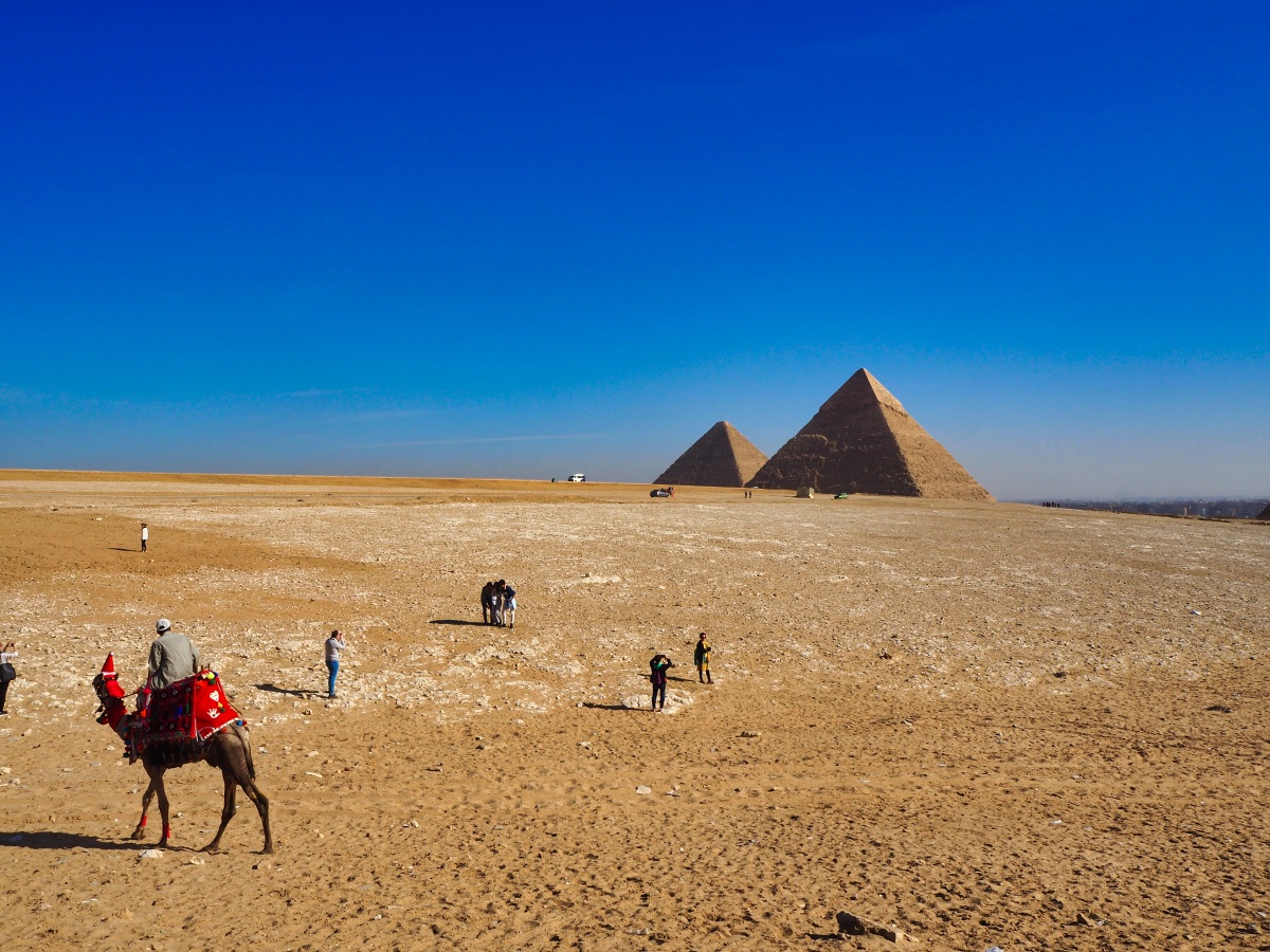 Panoramic view of the pyramids